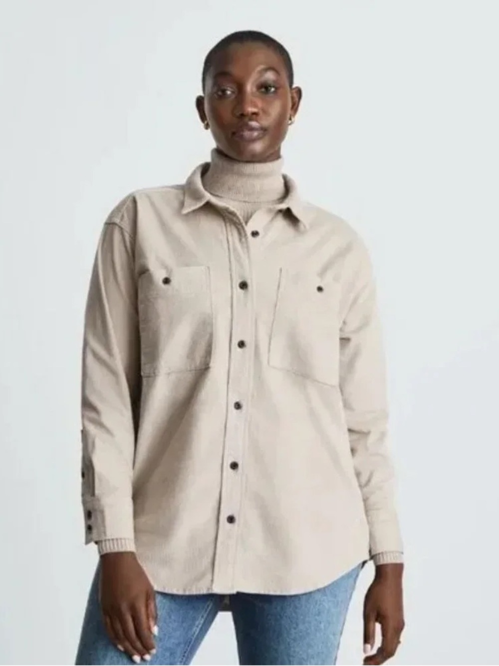 Everlane the Oversized Corduroy Shirt in Size Medium